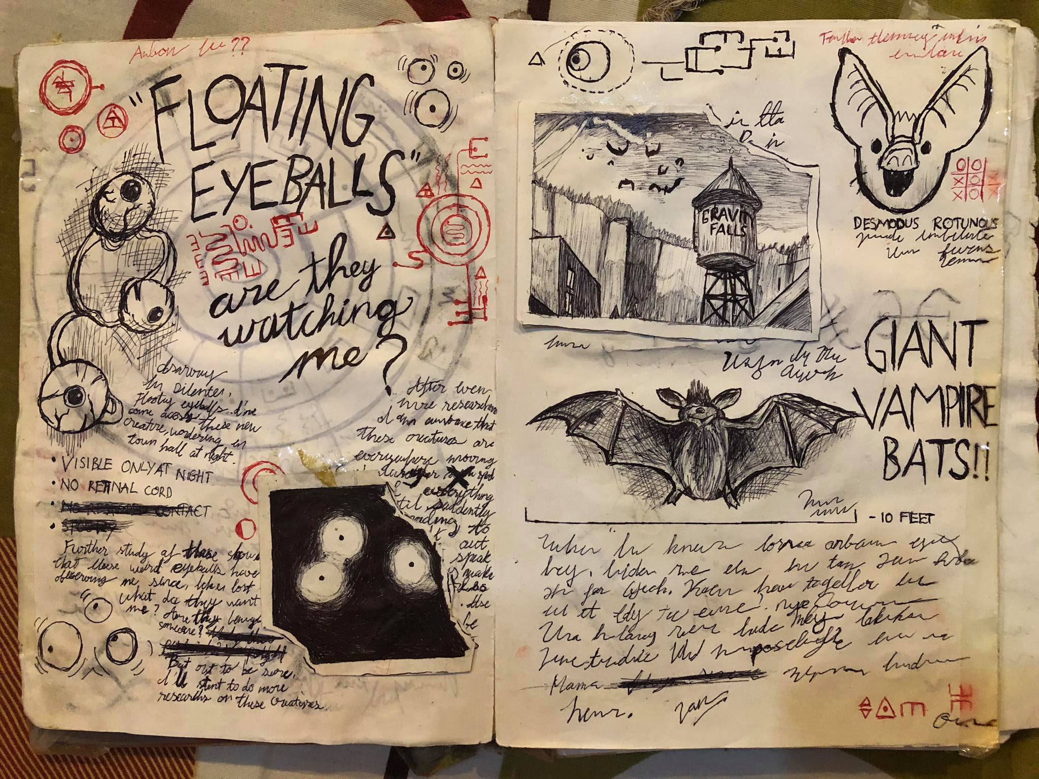 A page in my Gravity Falls journal